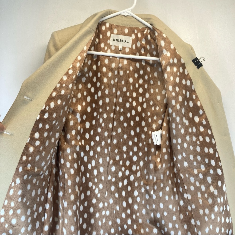 ICEBERG Vintage Disney Bambi Jacket Blazer Coat Cashmere Wool Beige Size 38 - Picture 11 of 15